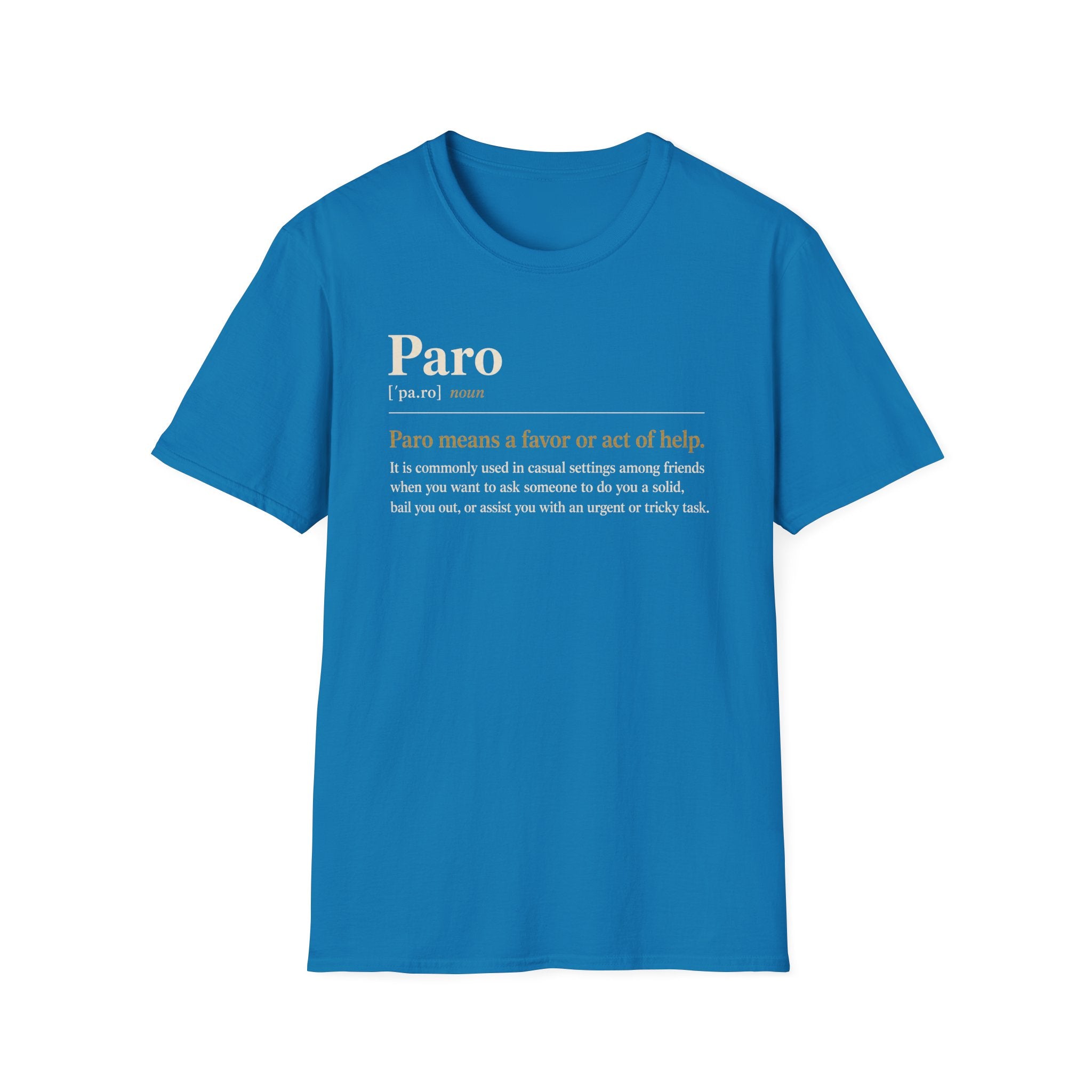 Paro Definition T-Shirt — Casual Slang Dictionary Tee
