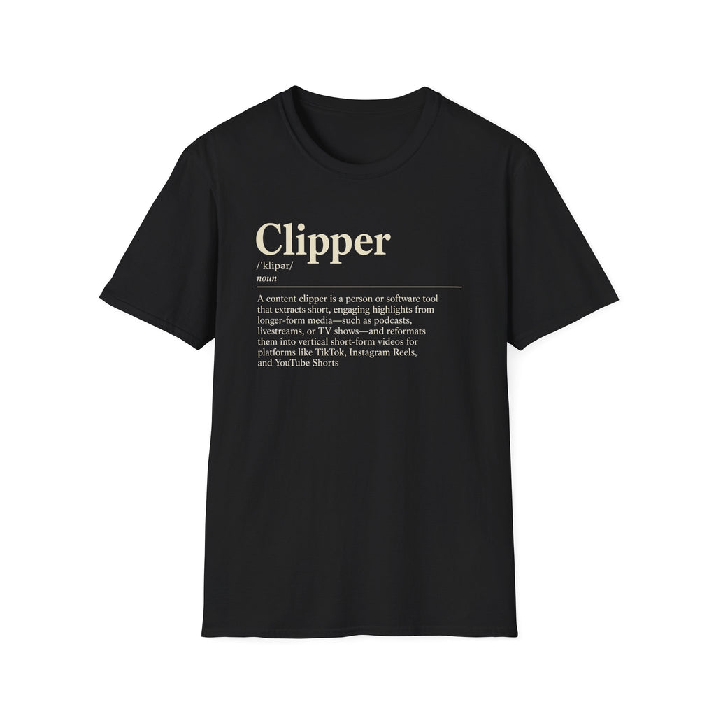 Clipper Definition T-Shirt — Content Creator Dictionary Tee