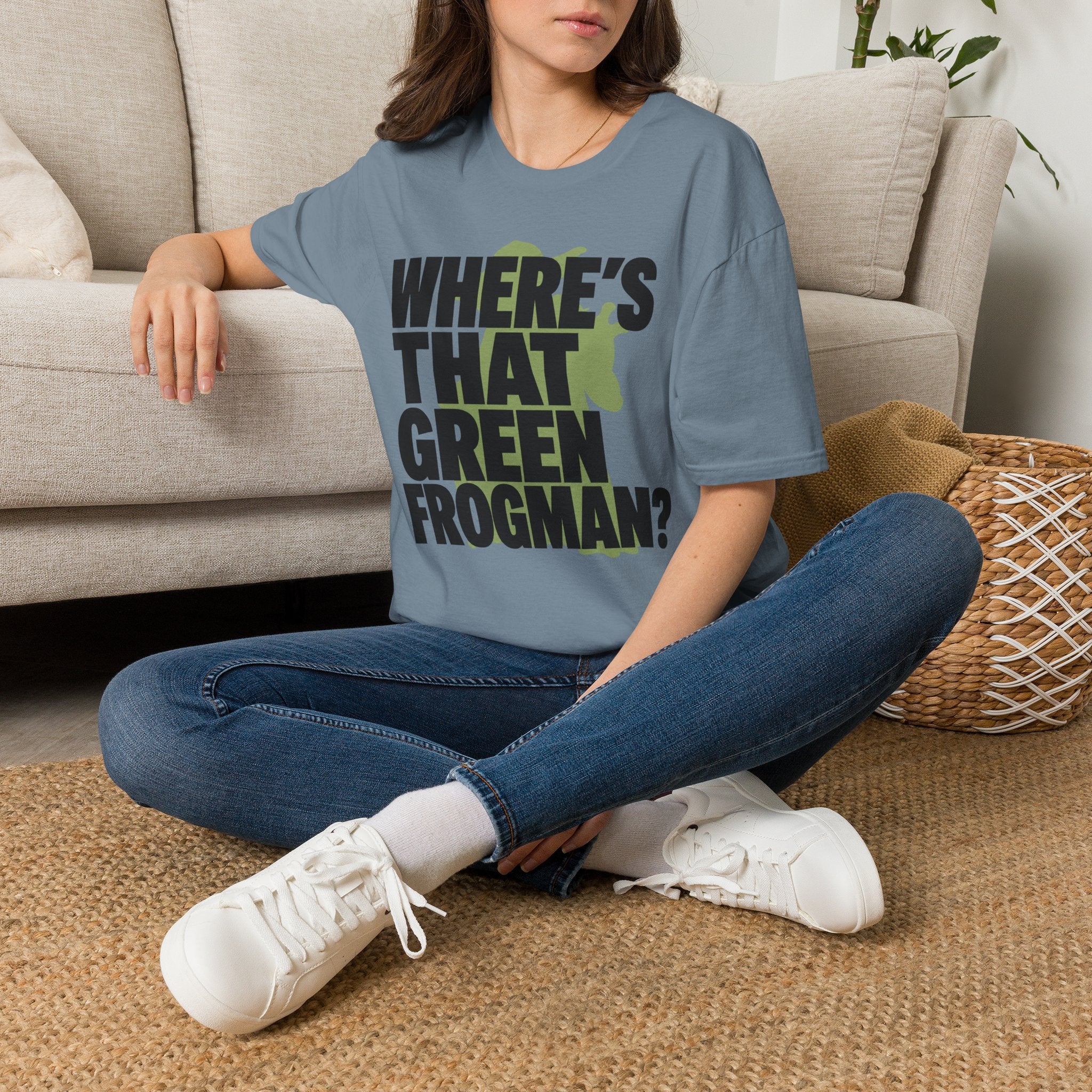 Where's That Green Frogman? T-Shirt