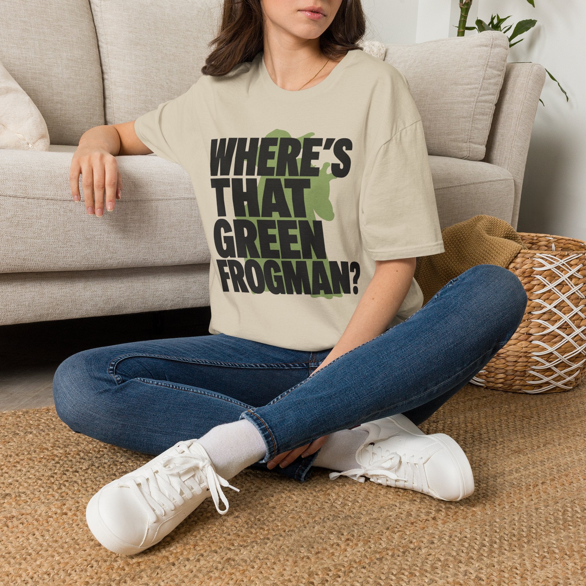 Where's That Green Frogman? T-Shirt