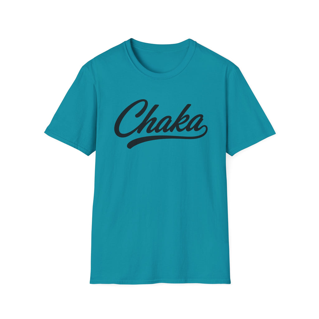 Chaka Script T-Shirt — Retro Cursive Logo Tee