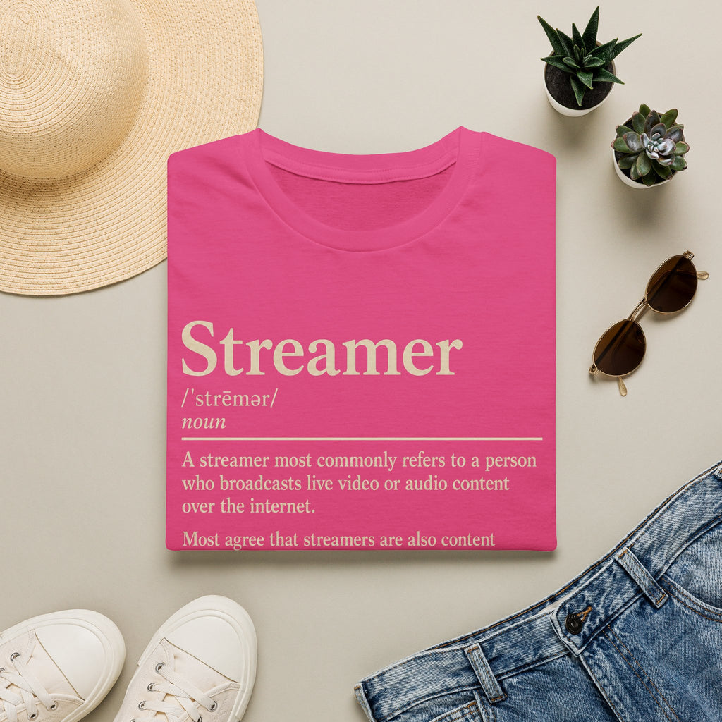 Streamer Definition T-Shirt — Funny Gamer/Content Creator Tee