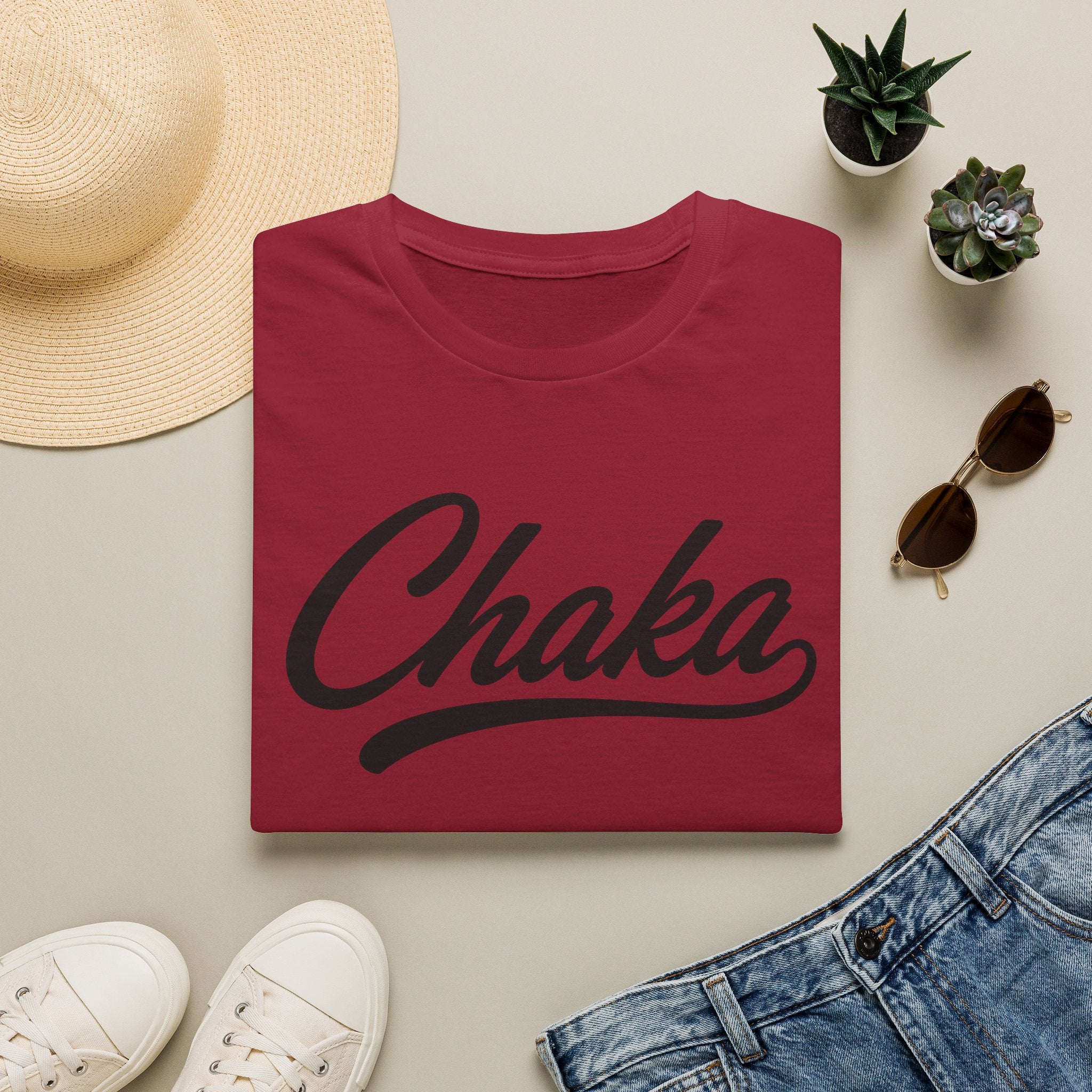 Chaka Script T-Shirt — Retro Cursive Logo Tee