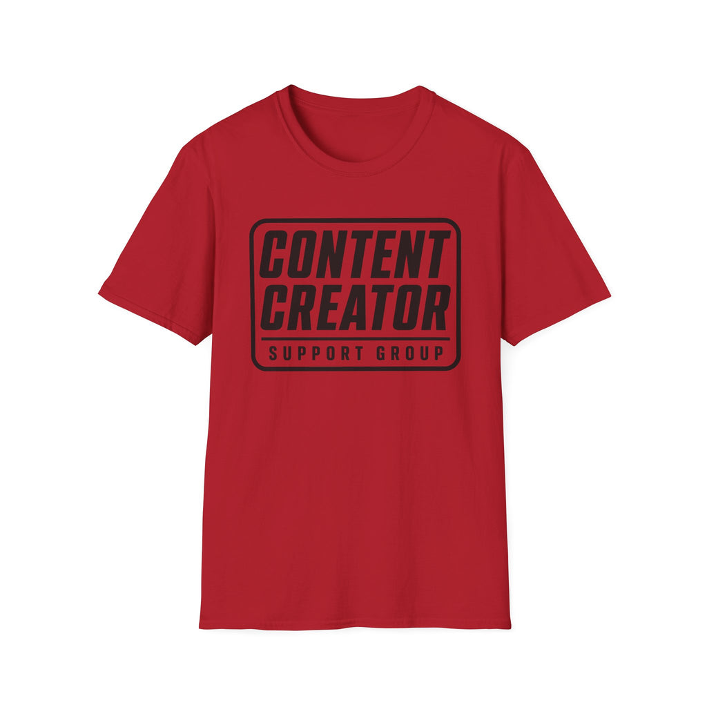 Content Creator Support Group T-Shirt — Bold Typography Tee for Creators
