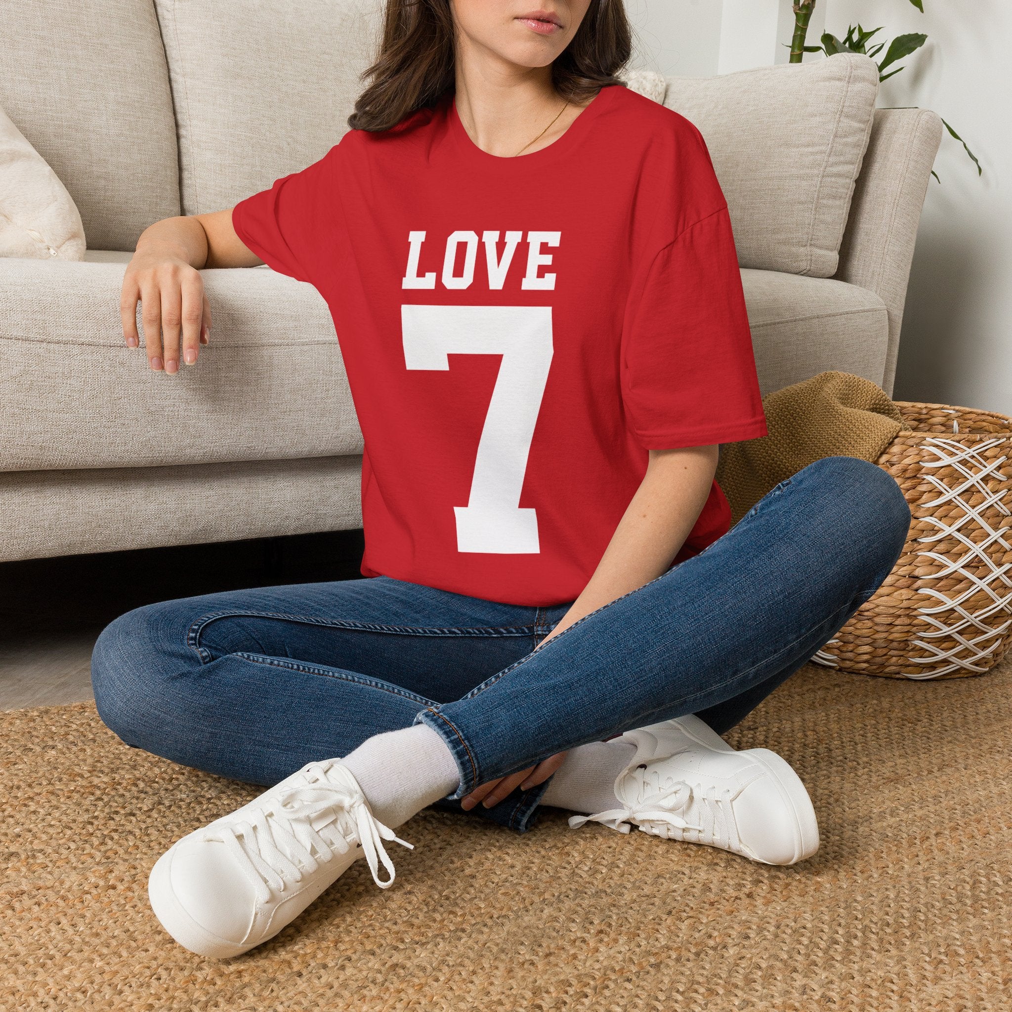 Love 7 Graphic T-Shirt — Bold Athletic-Inspired Tee - Fake 49er