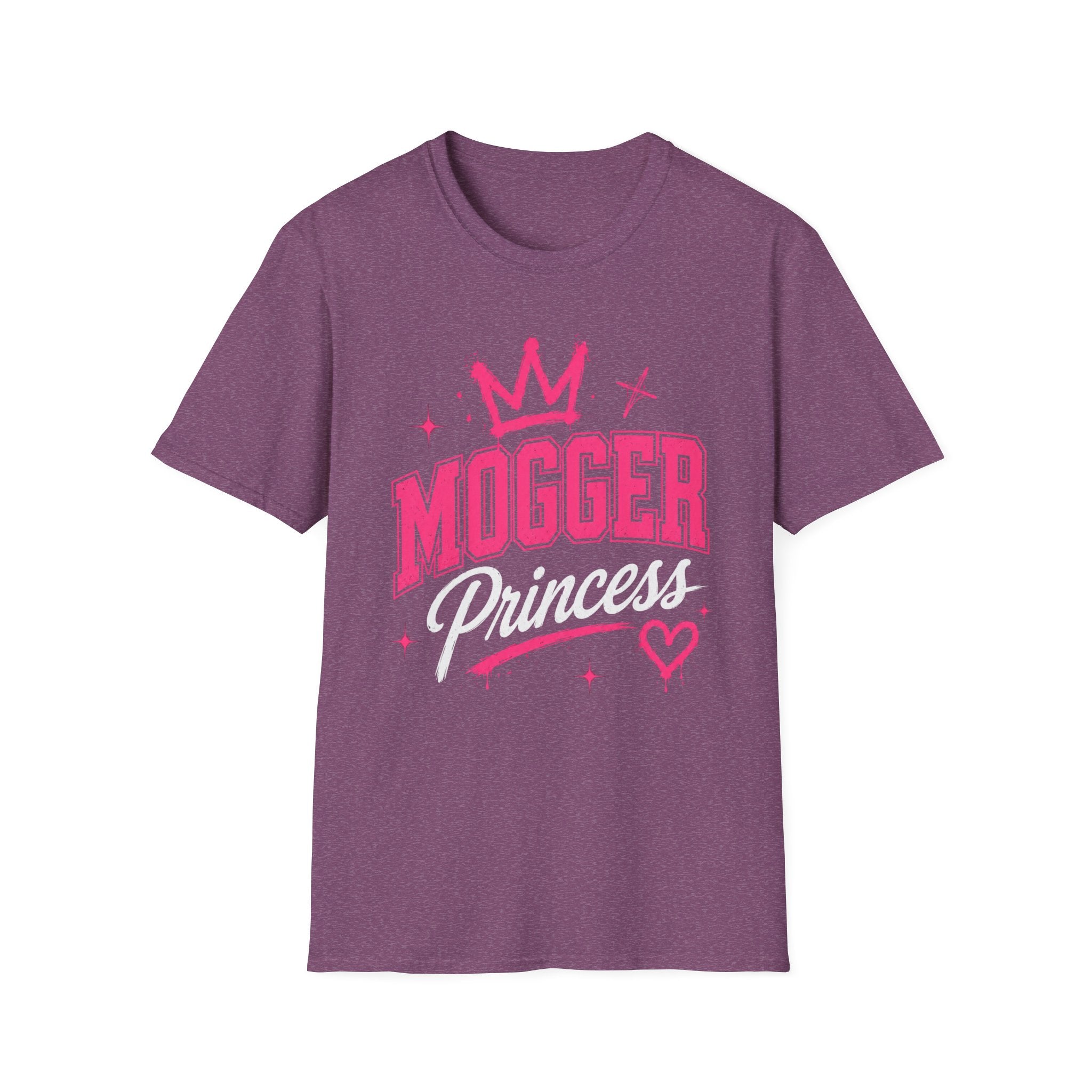 Mogger Princess T‑Shirt — Pink Crown Graphic Tee