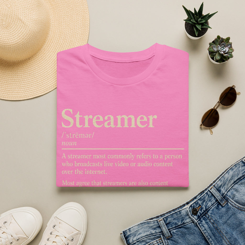 Streamer Definition T-Shirt — Funny Gamer/Content Creator Tee