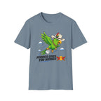 Parrot T-Shirt — 'Perrico Gives You Wiings' Funny Tropical Bird Tee