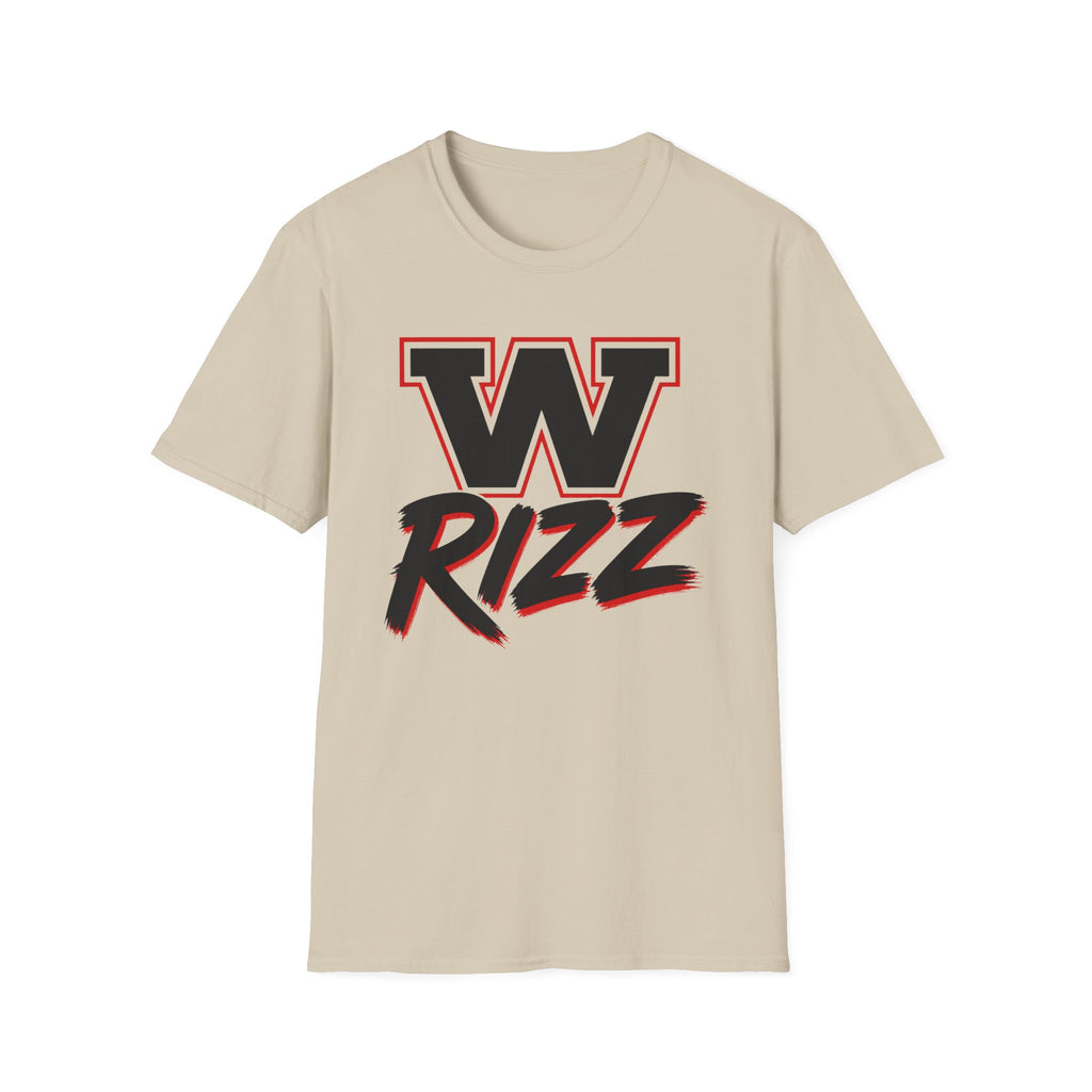 W Rizz Graphic Tee — Bold Varsity Lettering Shirt