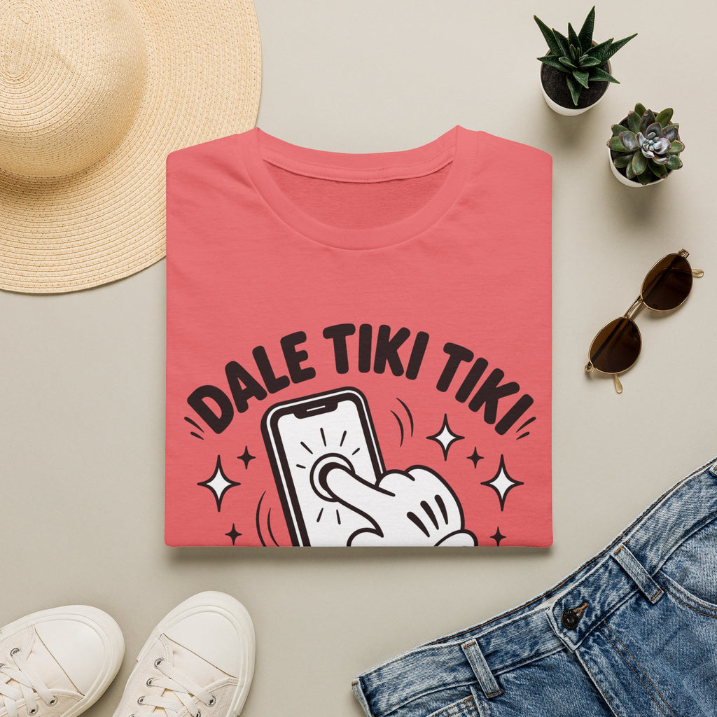 T-Shirt — 'Dale Tiki Tiki! A La Pantalla' Funny Spanish Phone-Press Graphic Tee