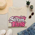 Stream Fiend Graphic Tee — Pink Retro Gamer Streaming Shirt