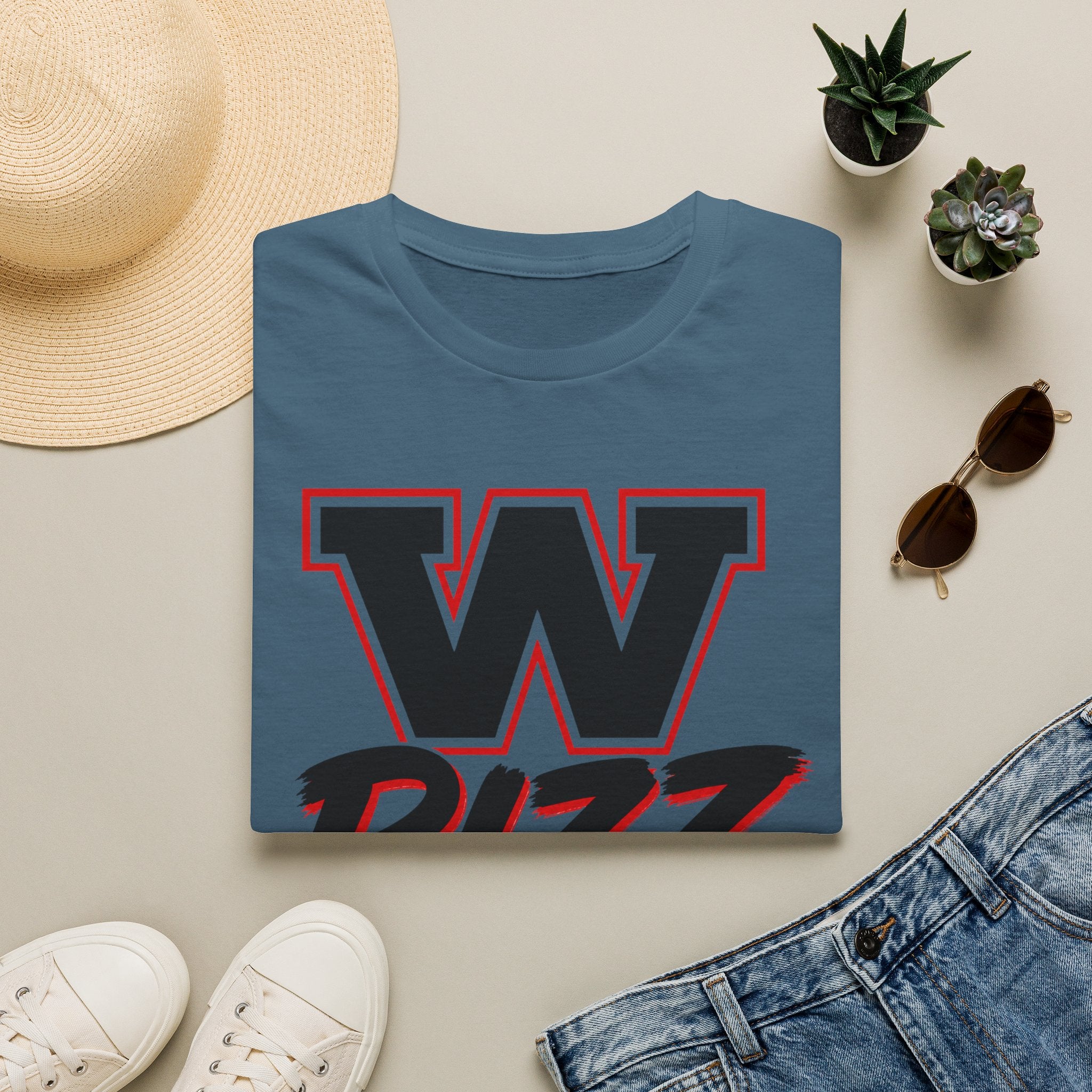 W Rizz Graphic Tee — Bold Varsity Lettering Shirt