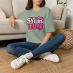 Stream Fiend Graphic Tee — Pink Retro Gamer Streaming Shirt