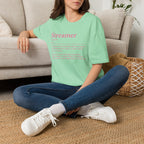 Streamer Definition T-Shirt — Feminine Pink 'Streamer' Dictionary Tee for Content Creators