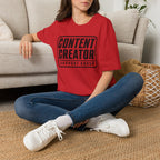 Content Creator Support Group T-Shirt — Bold Typography Tee for Creators
