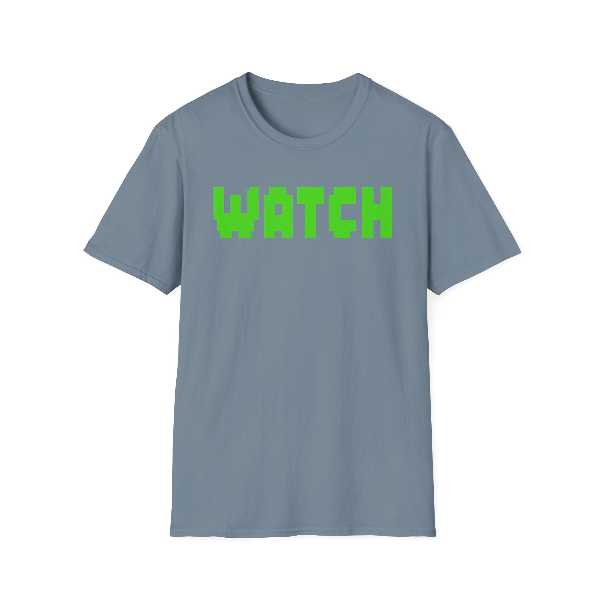 WATCH Graphic T-Shirt — Retro Pixel Green Statement Tee