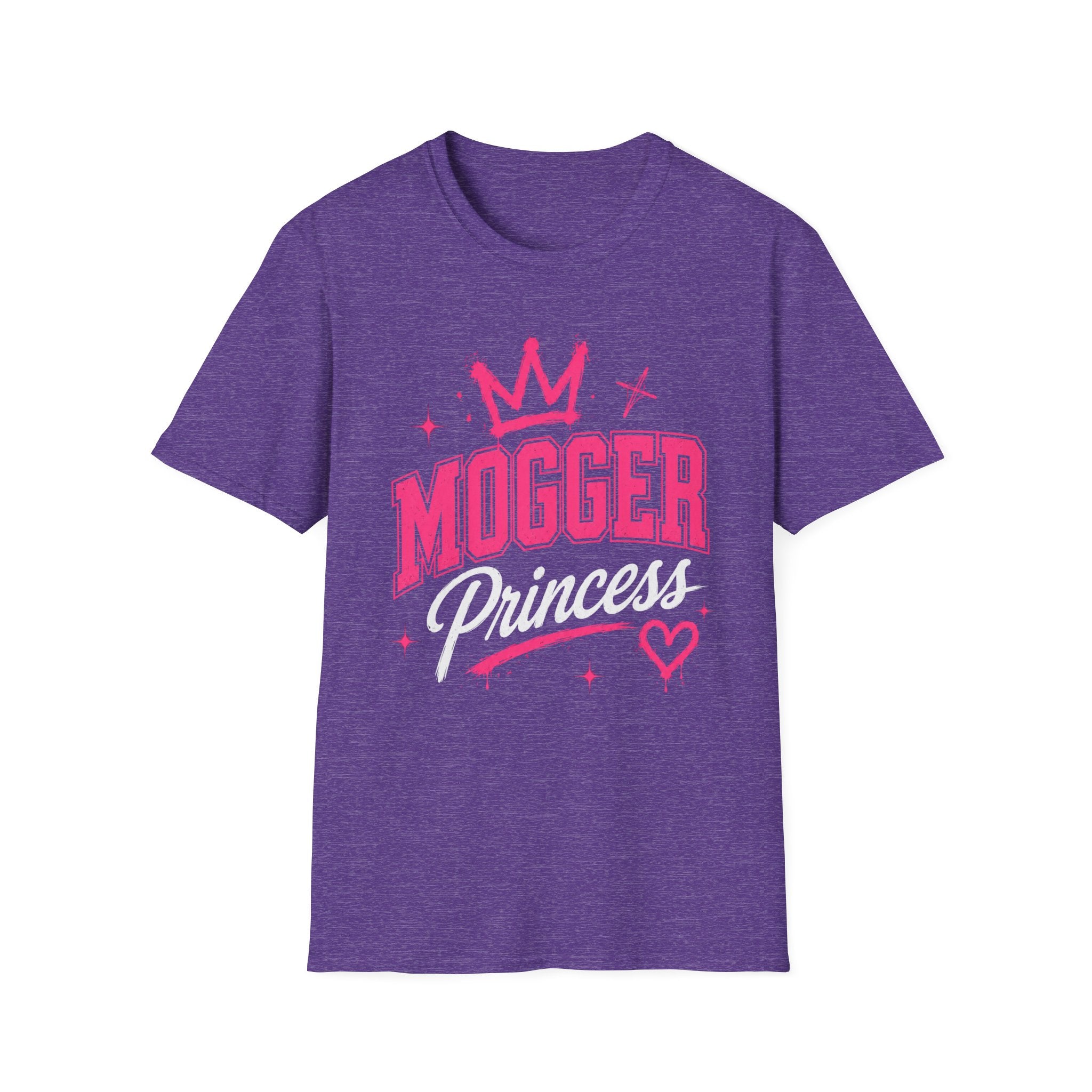Mogger Princess T‑Shirt — Pink Crown Graphic Tee