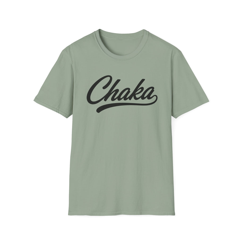 Chaka Script T-Shirt — Retro Cursive Logo Tee