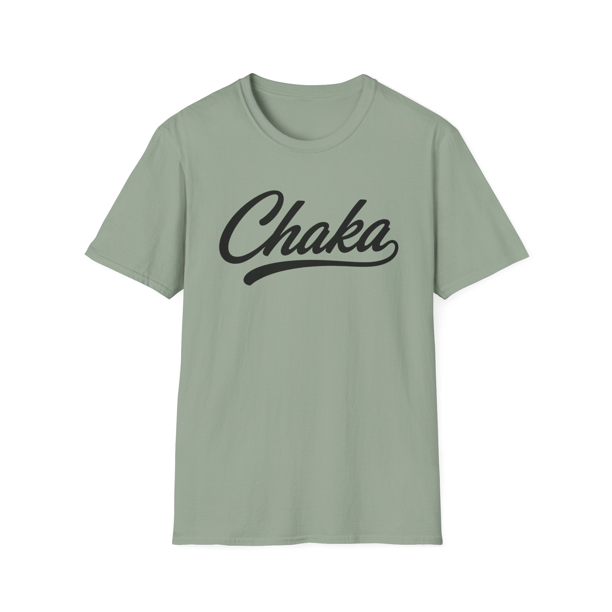 Chaka Script T-Shirt — Retro Cursive Logo Tee