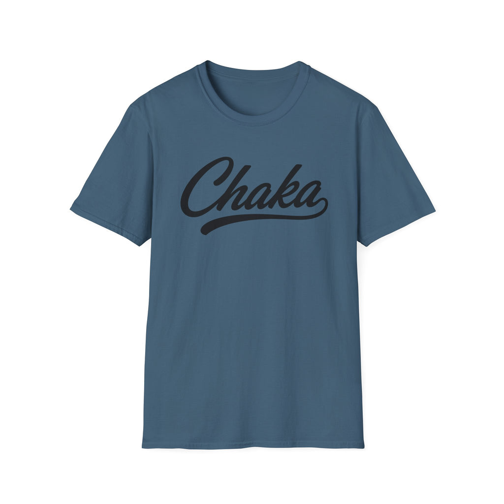 Chaka Script T-Shirt — Retro Cursive Logo Tee