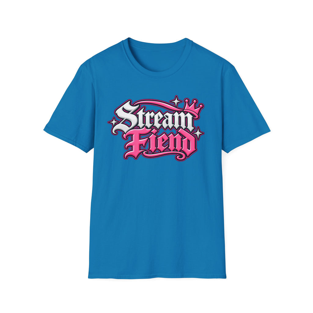 Stream Fiend Graphic Tee — Pink Retro Gamer Streaming Shirt