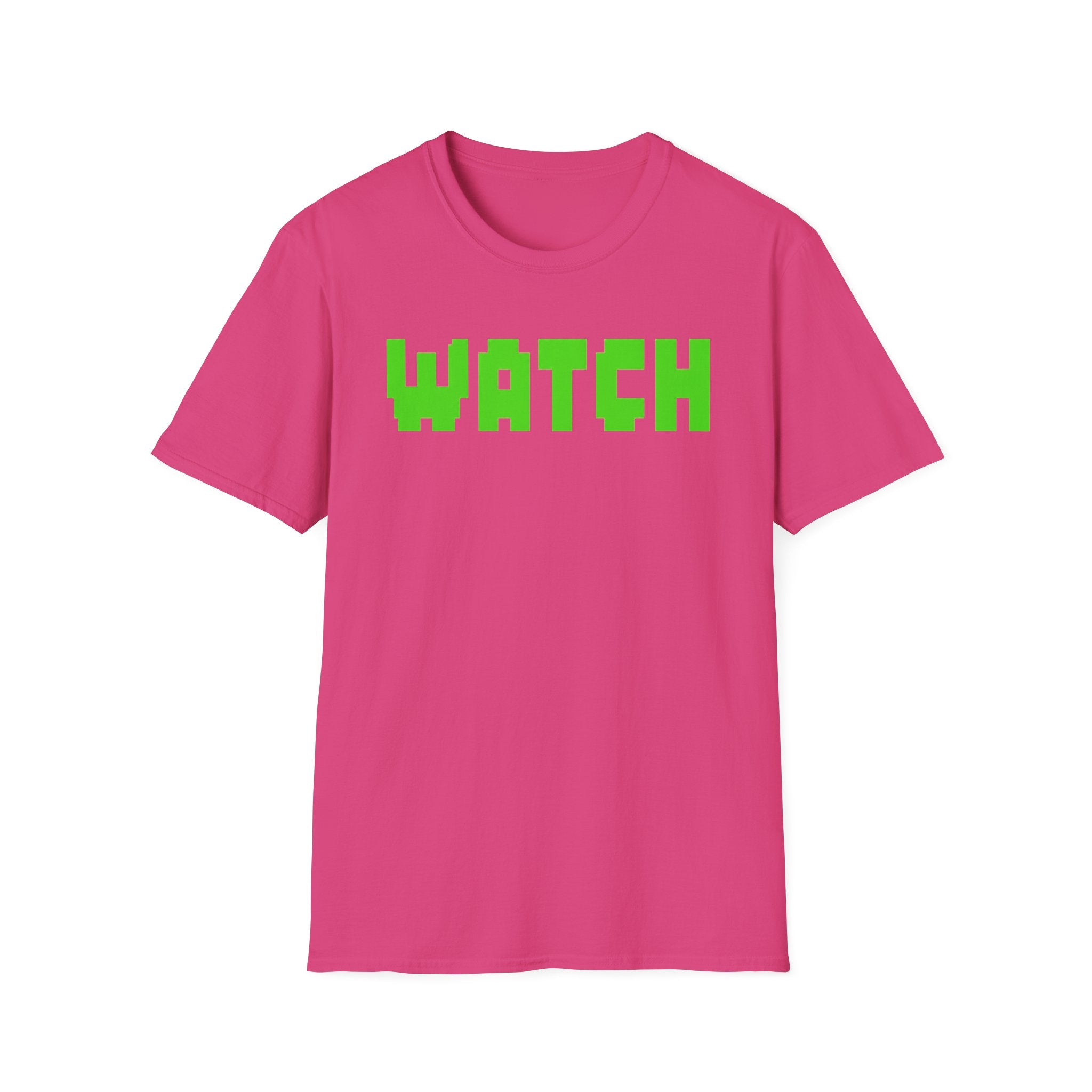 WATCH Graphic T-Shirt — Retro Pixel Green Statement Tee