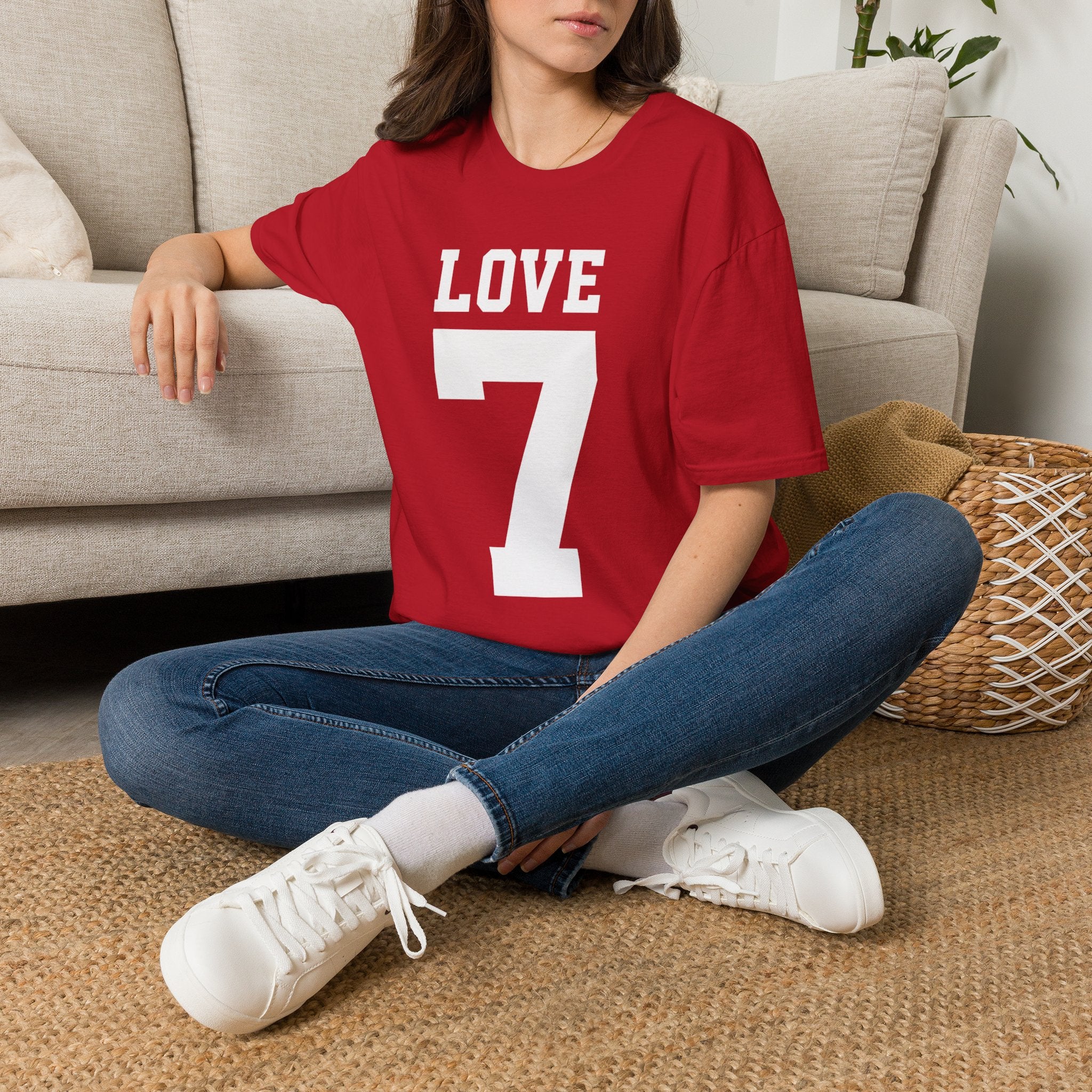 Love 7 Graphic T-Shirt — Bold Athletic-Inspired Tee - Fake 49er