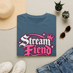 Stream Fiend Graphic Tee — Pink Retro Gamer Streaming Shirt