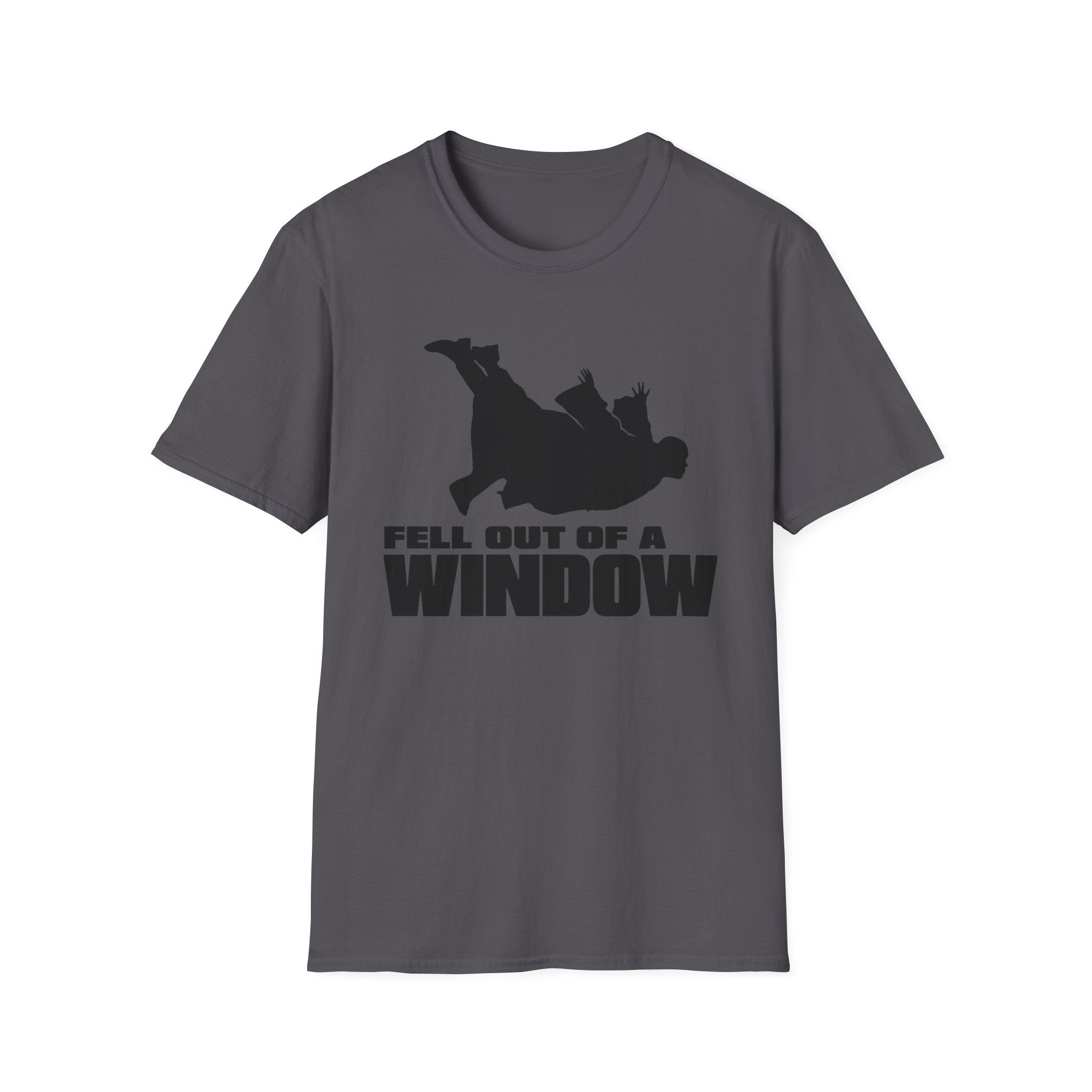 Fell Out of a Window T-Shirt — Funny Falling Silhouette Tee