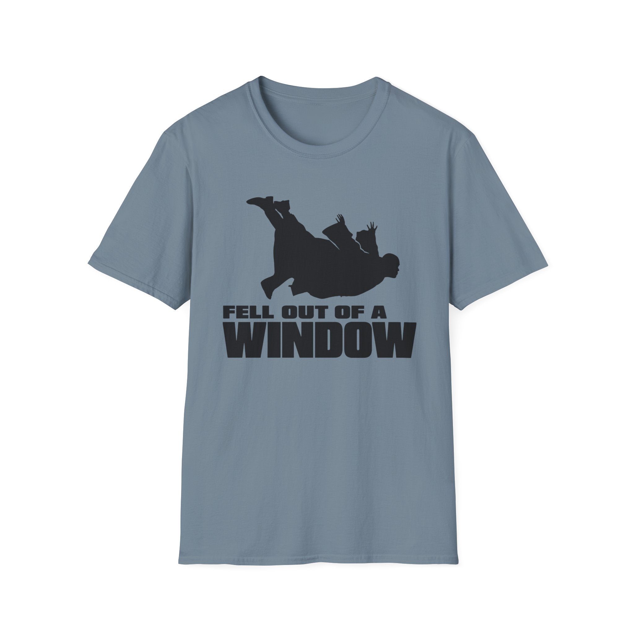 Fell Out of a Window T-Shirt — Funny Falling Silhouette Tee