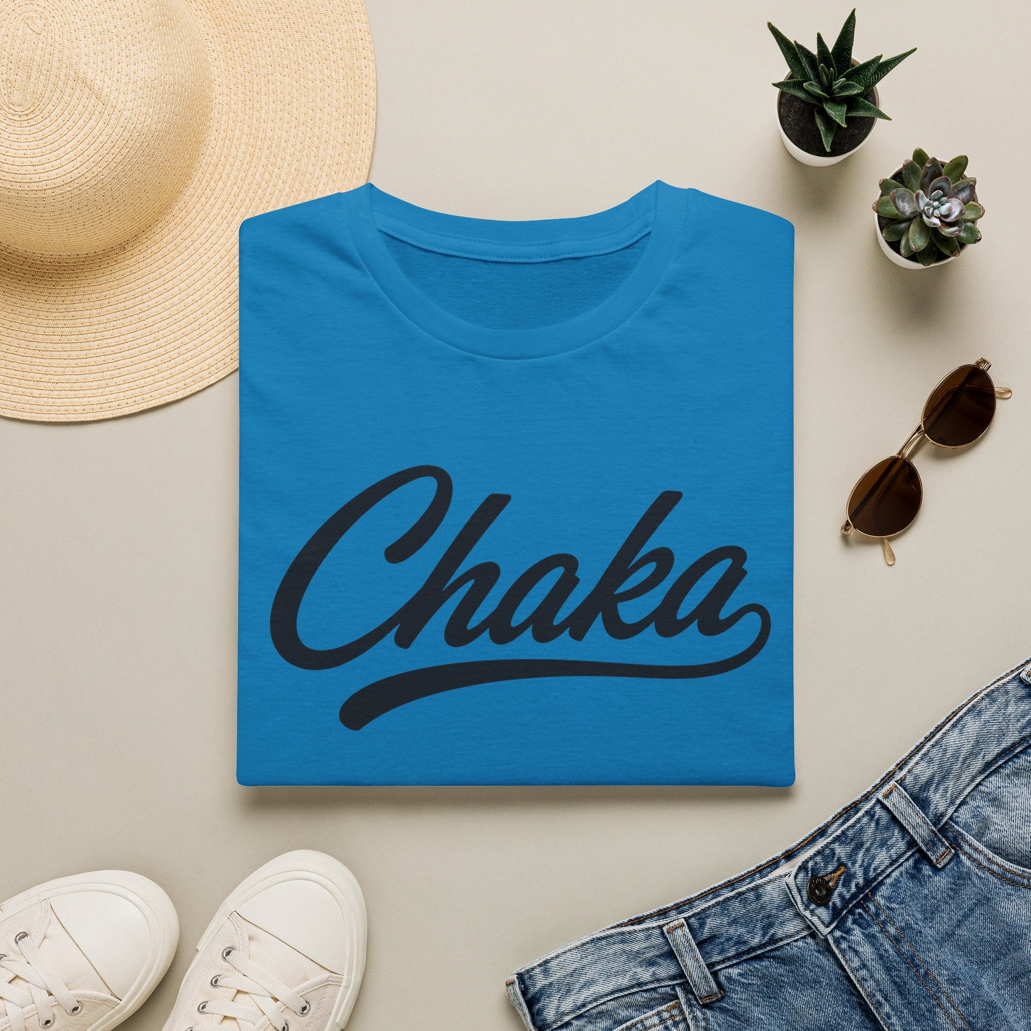 Chaka Script T-Shirt — Retro Cursive Logo Tee