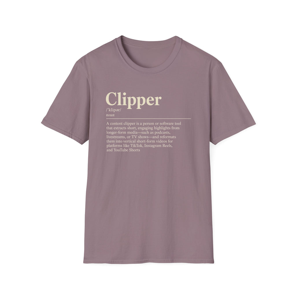 Clipper Definition T-Shirt — Content Creator Dictionary Tee
