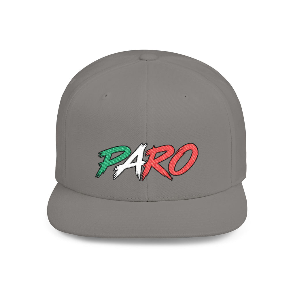'PARO' Script Flat Bill Cap