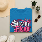Stream Fiend Graphic Tee — Pink Retro Gamer Streaming Shirt