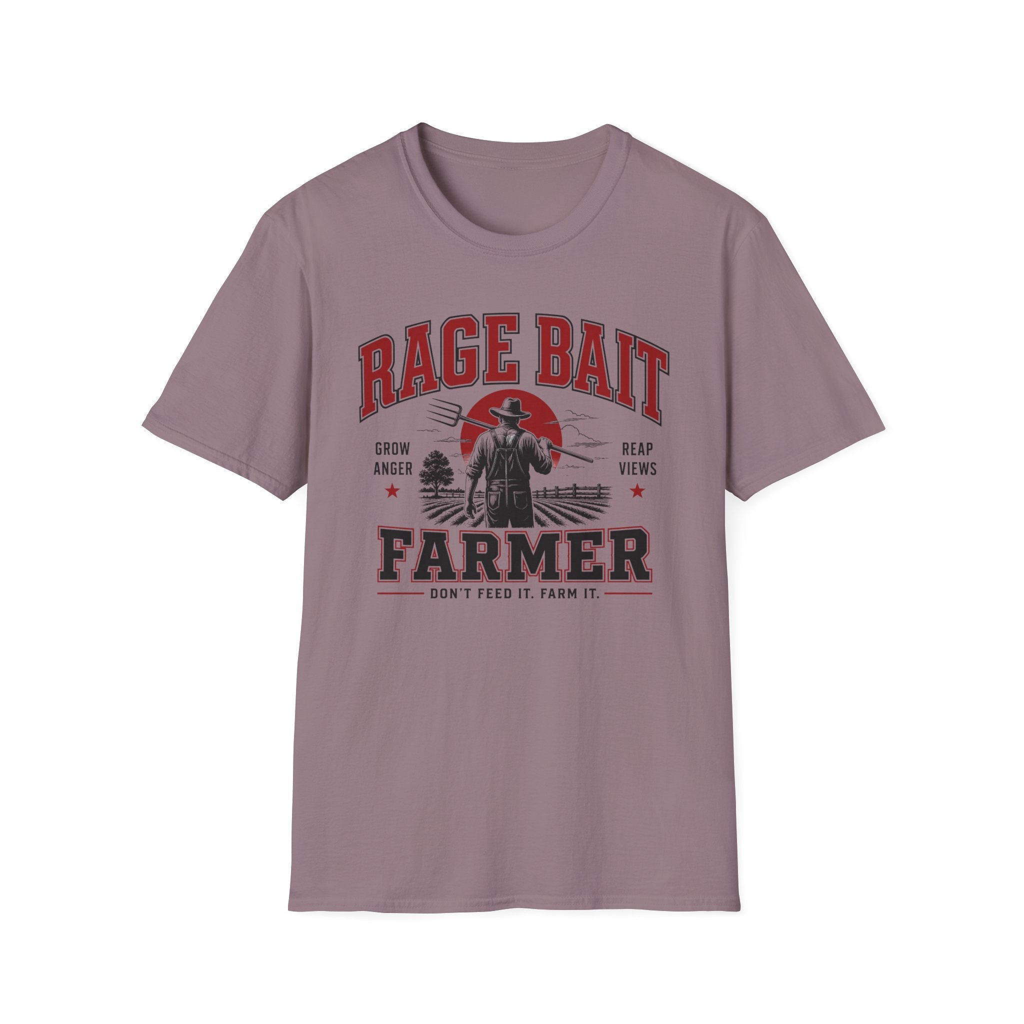 Rage Bait Farmer Graphic T‑Shirt — Grow Anger, Reap Views Vintage Western Tee