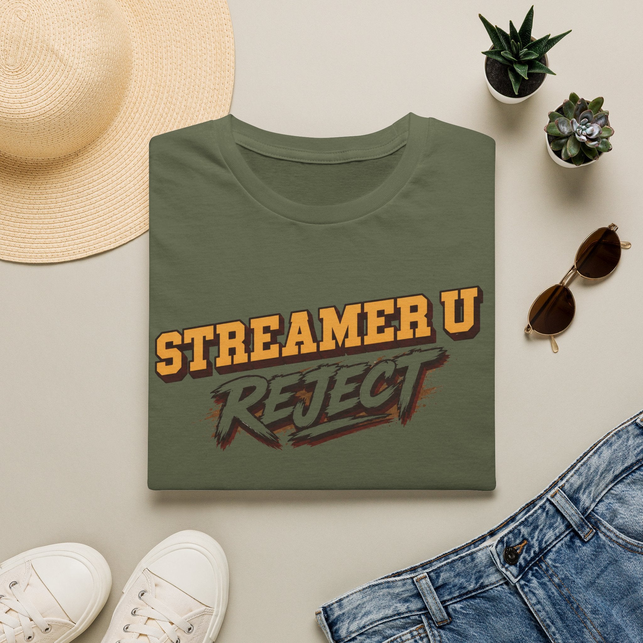 Streamer U Reject T-Shirt — Edgy Gamer Graphic Tee for Streamers & Fans