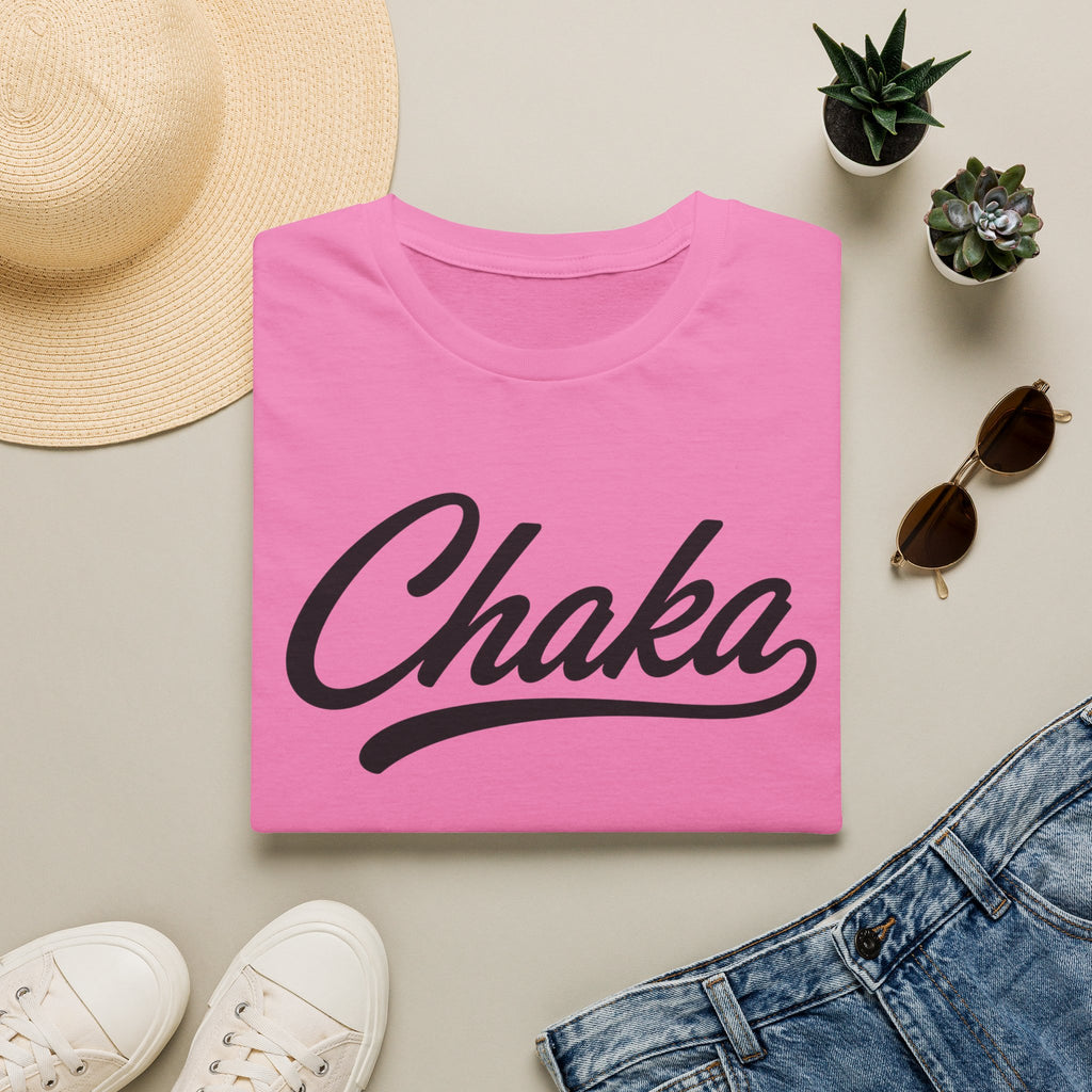 Chaka Script T-Shirt — Retro Cursive Logo Tee