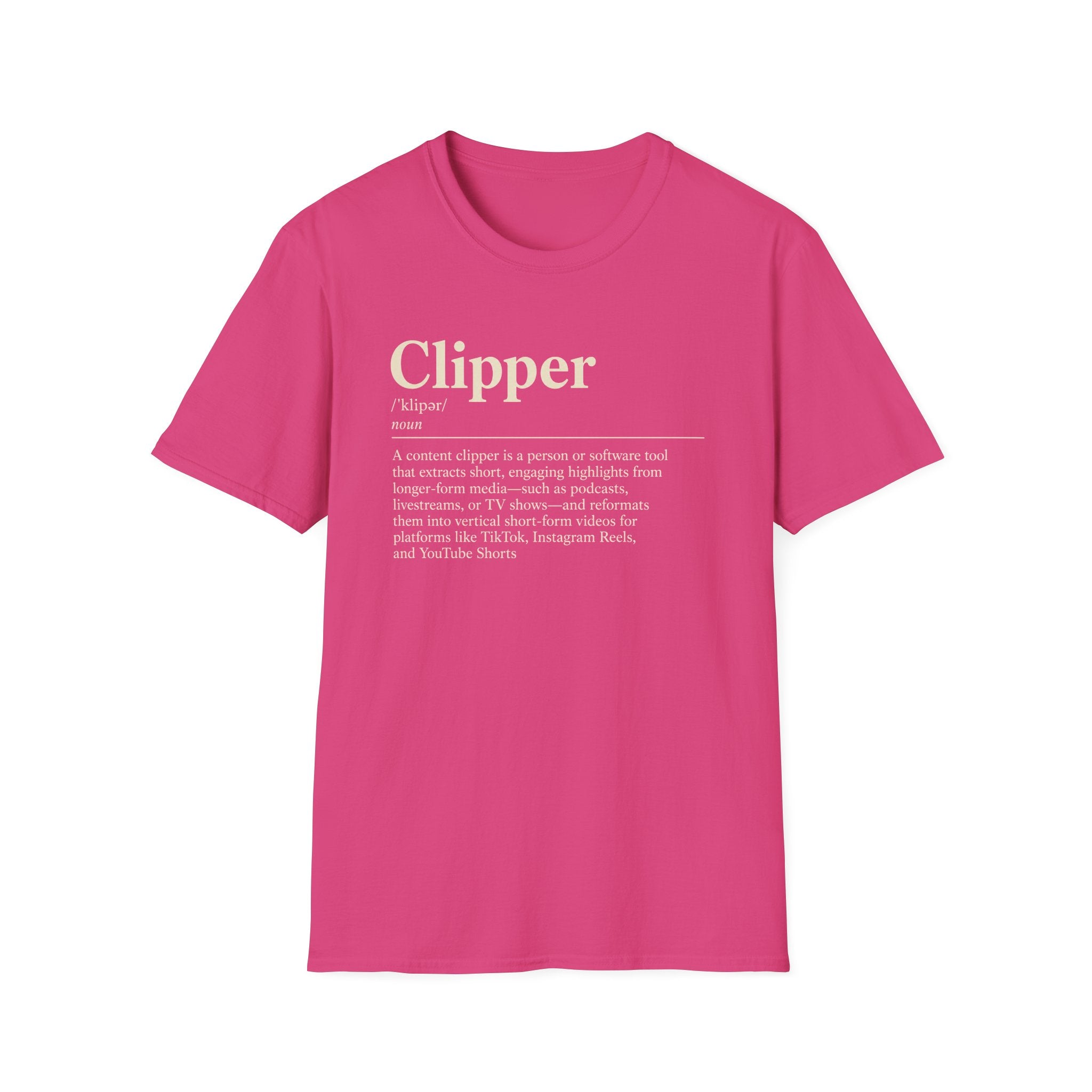 Clipper Definition T-Shirt — Content Creator Dictionary Tee