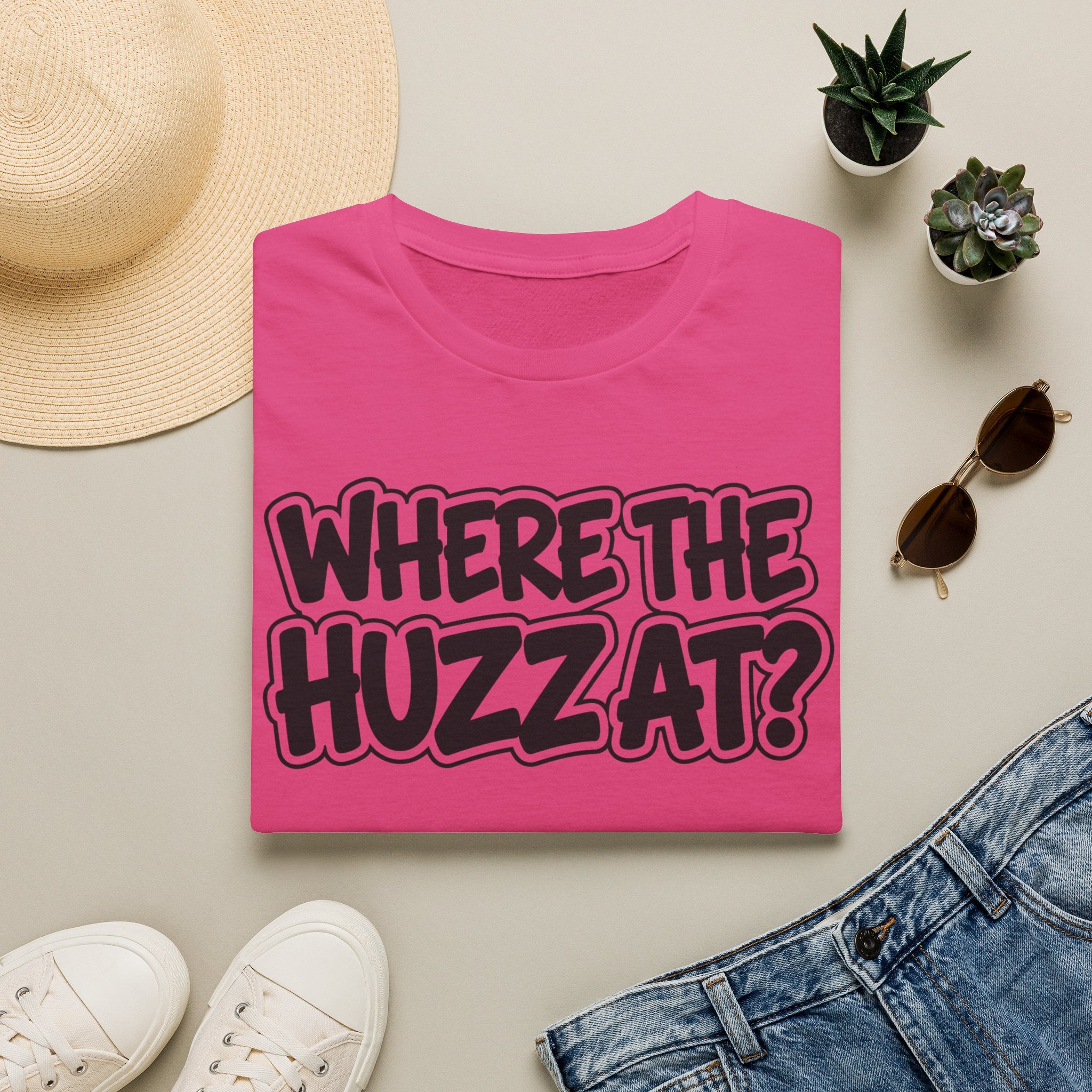 Where The Huzz At? T-Shirt — Playful Graphic Tee