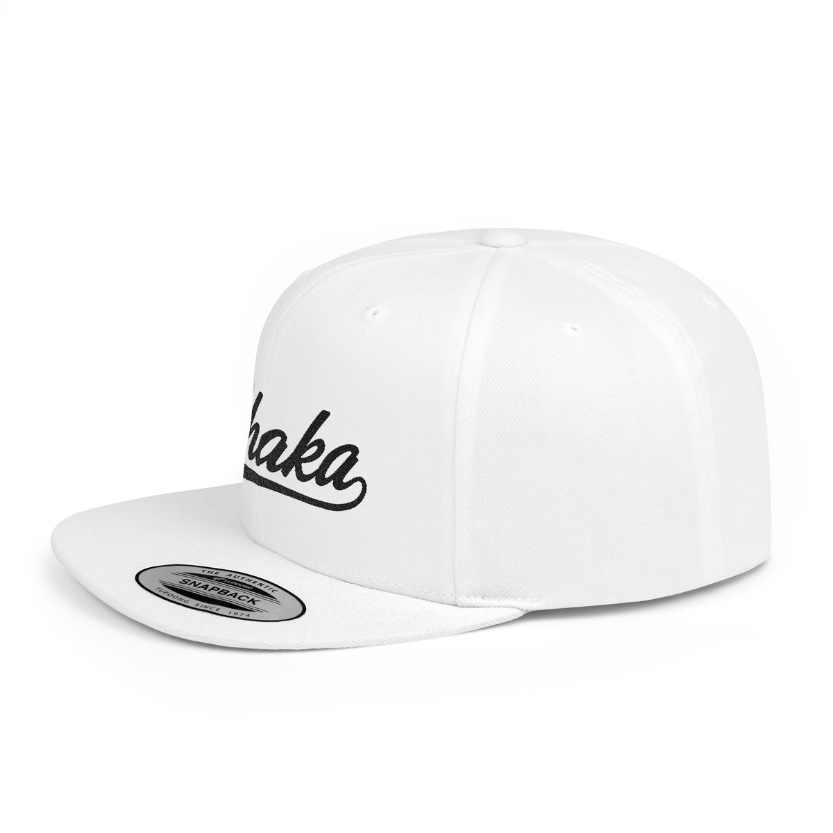 Chaka Script Flat Bill Snapback Hat