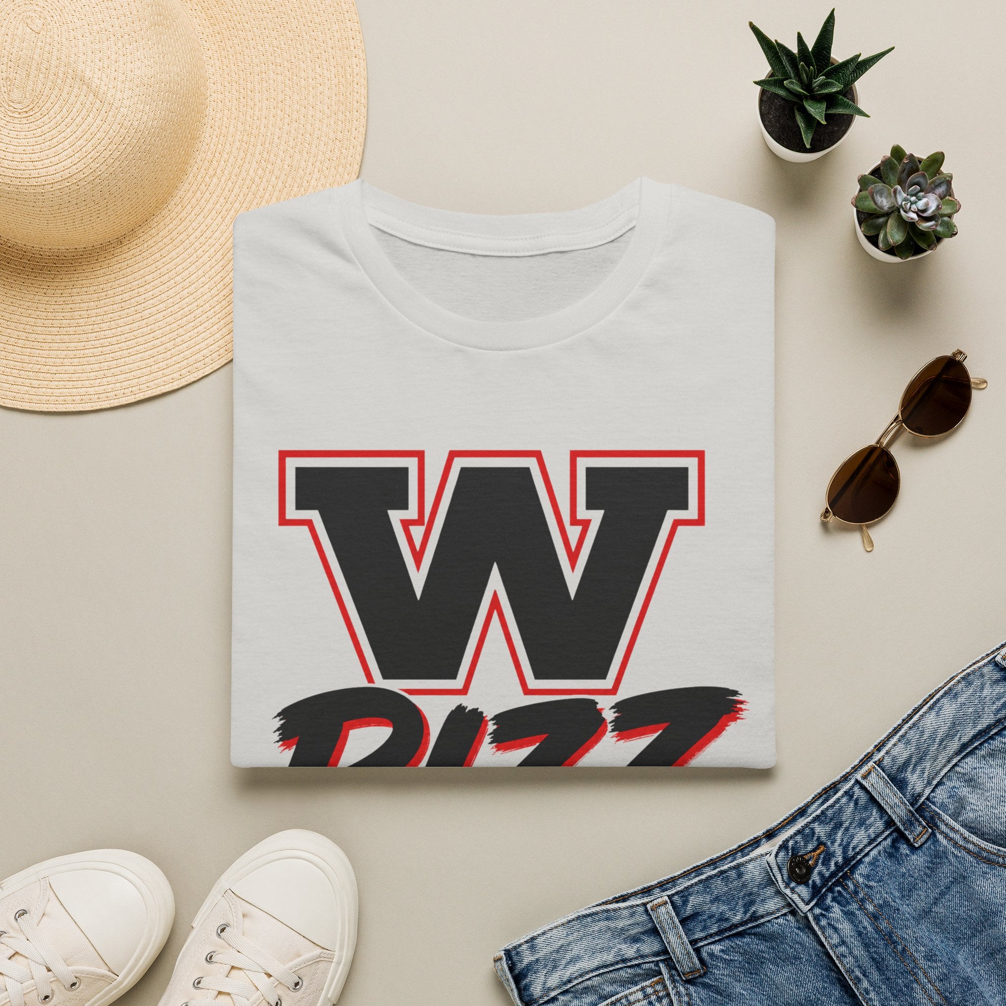 W Rizz Graphic Tee — Bold Varsity Lettering Shirt