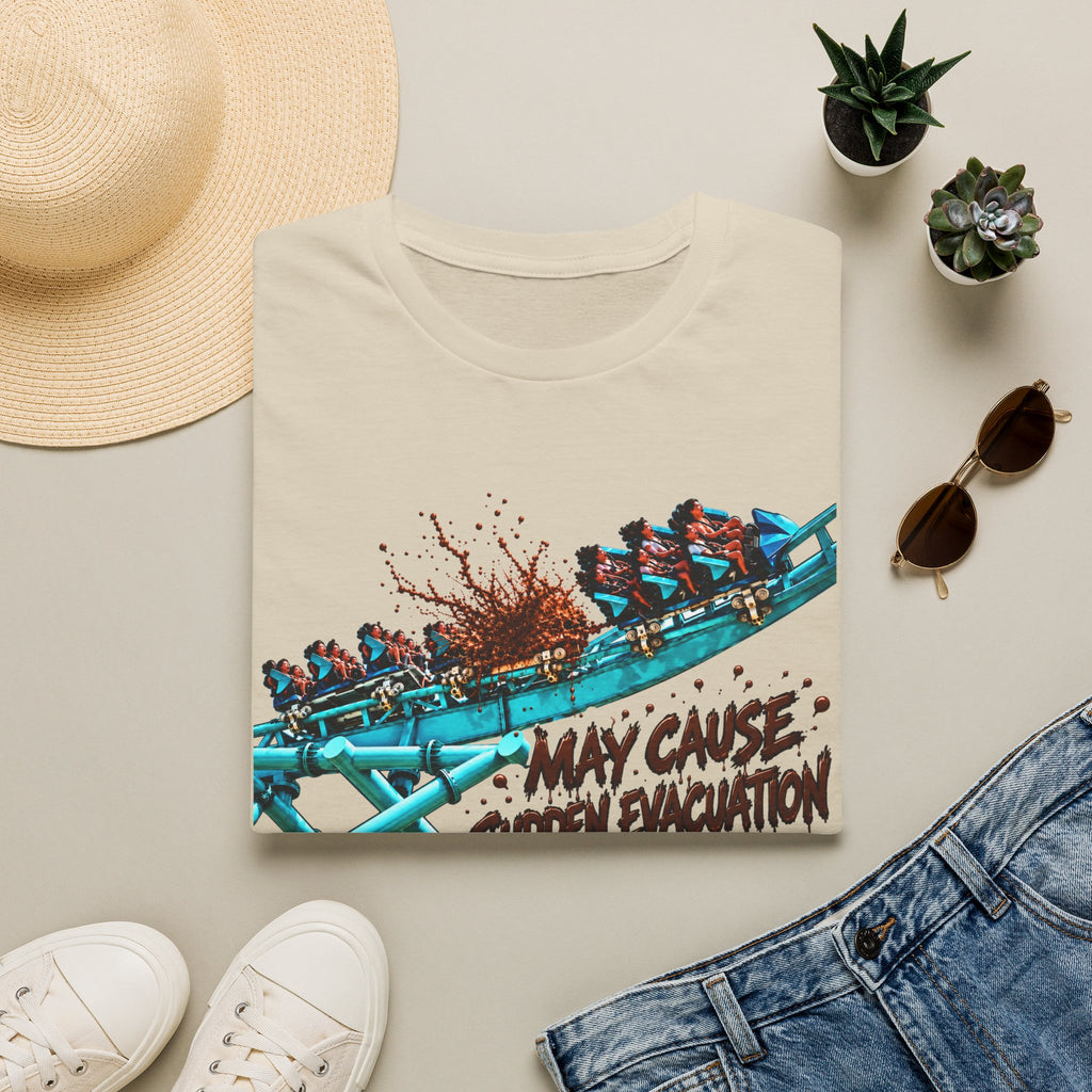 "May Cause Sudden Evacuation" Thrill Ride Tee