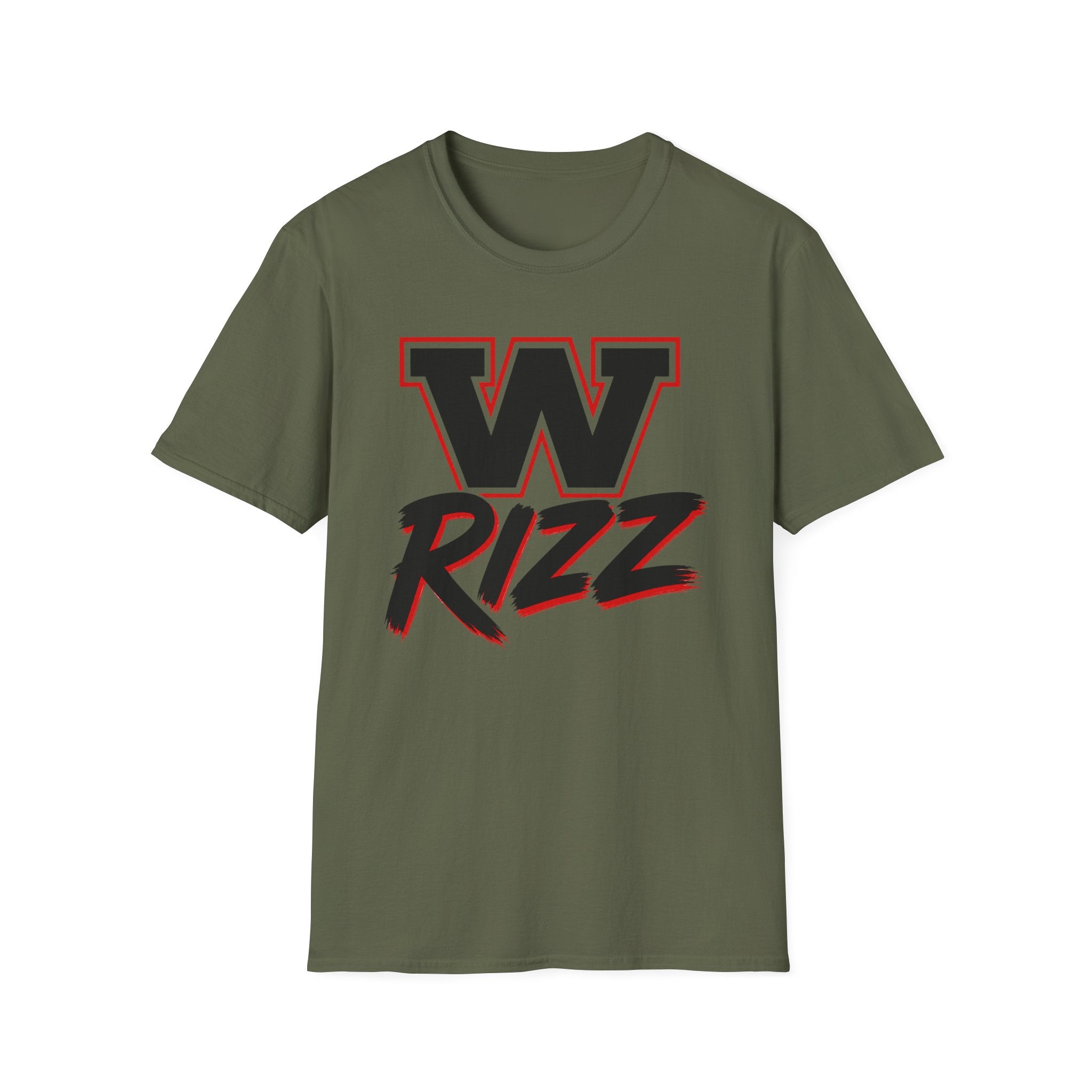 W Rizz Graphic Tee — Bold Varsity Lettering Shirt