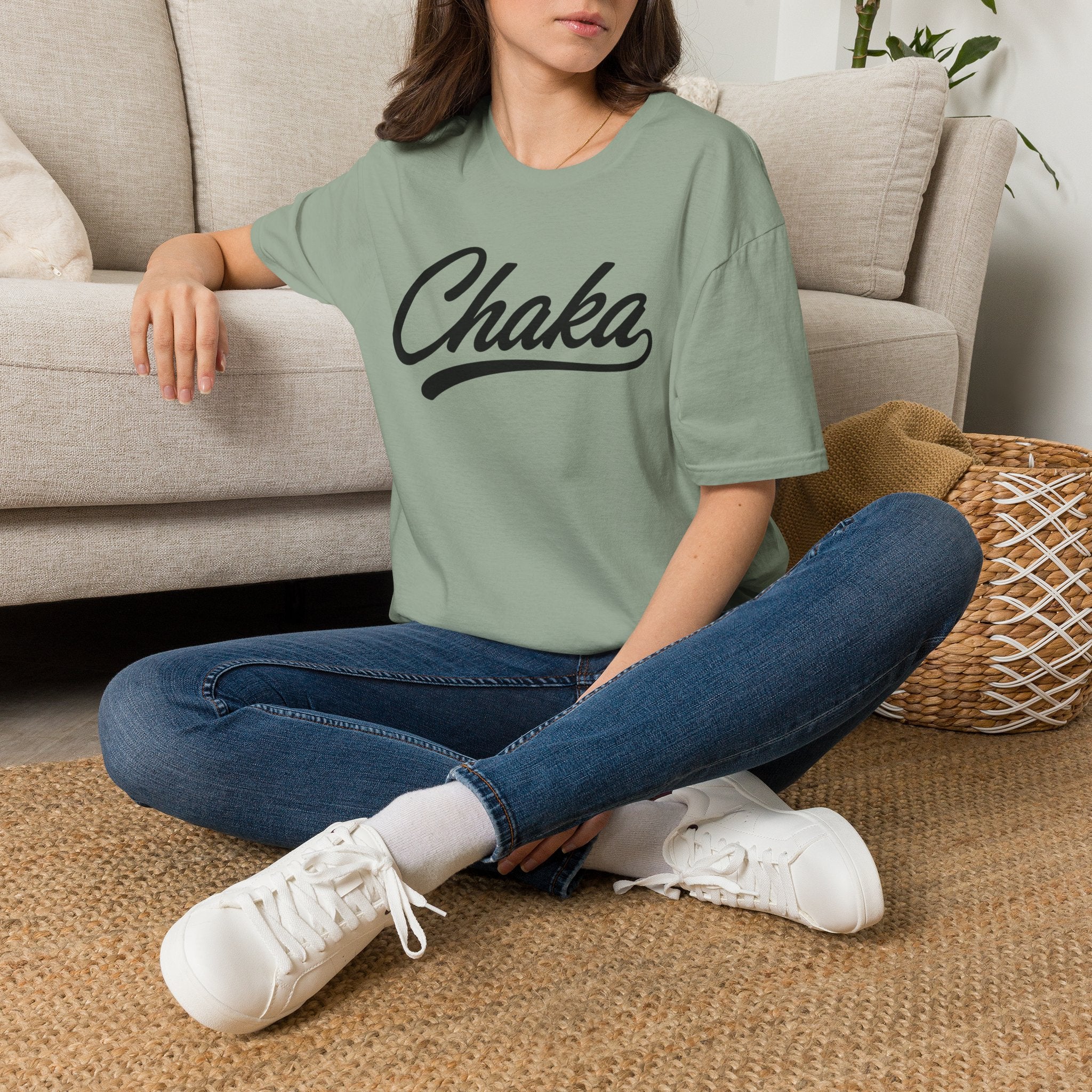 Chaka Script T-Shirt — Retro Cursive Logo Tee