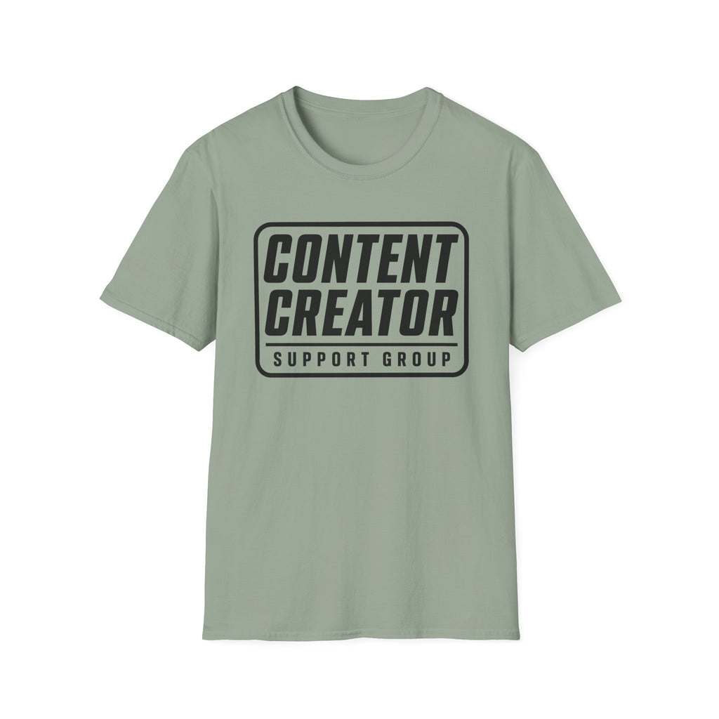 Content Creator Support Group T-Shirt — Bold Typography Tee for Creators
