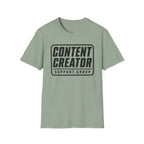 Content Creator Support Group T-Shirt — Bold Typography Tee for Creators