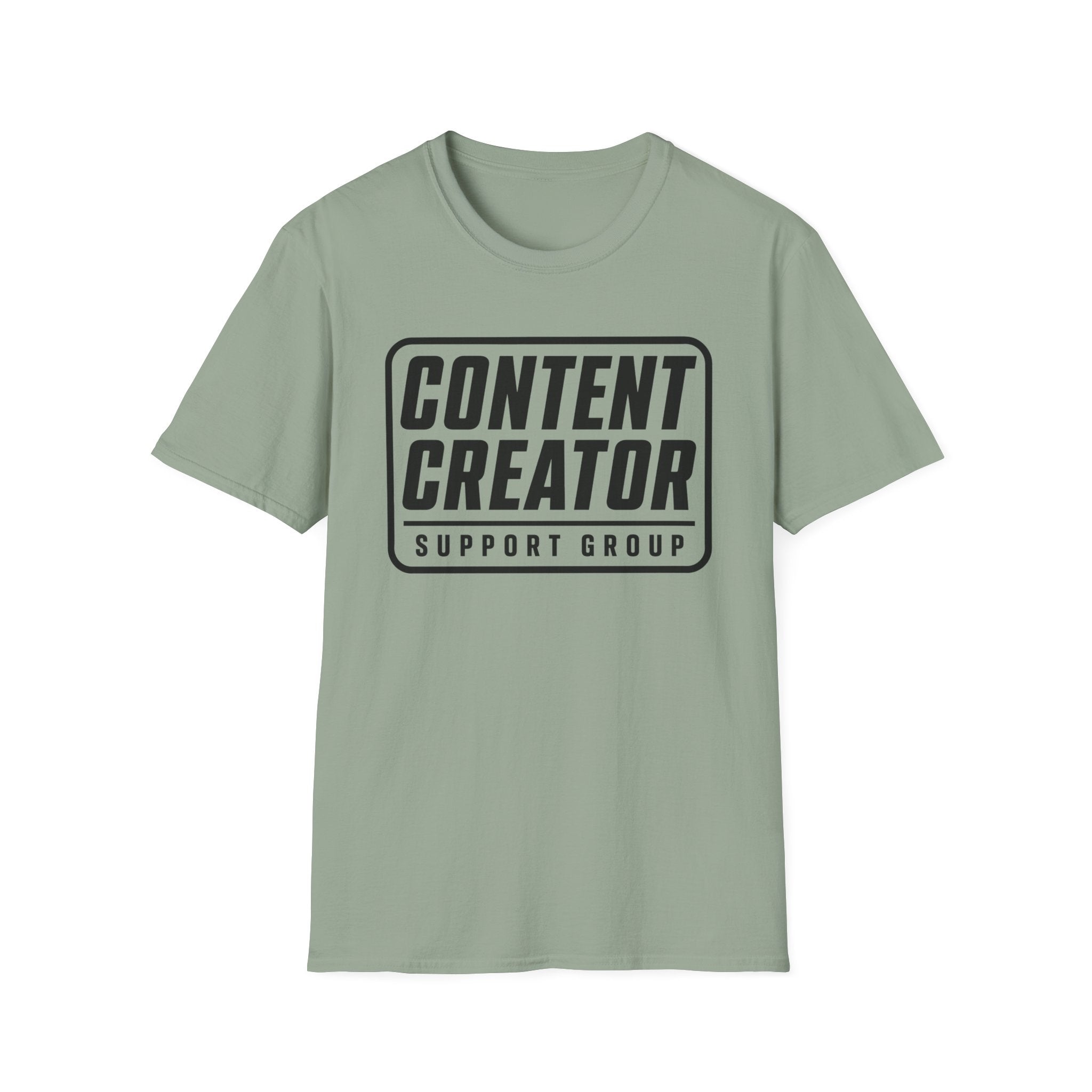 Content Creator Support Group T-Shirt — Bold Typography Tee for Creators