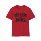 Statement Tee — "Dismissing m because of hormones is like dismissing r because of testosterone"