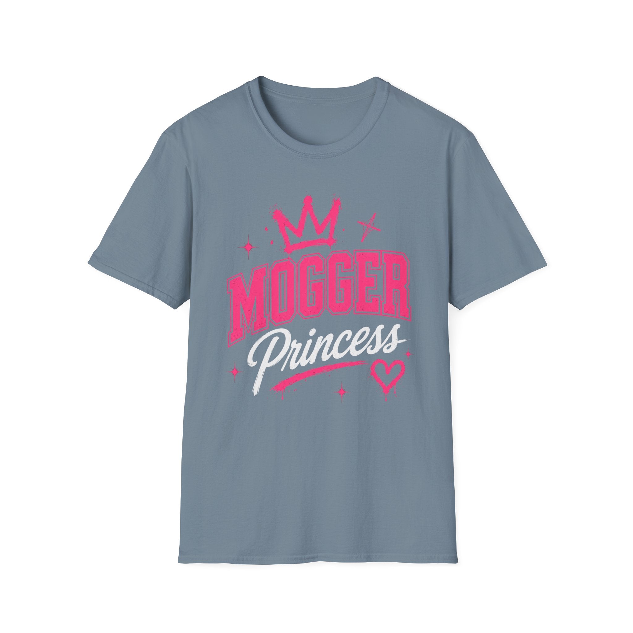 Mogger Princess T‑Shirt — Pink Crown Graphic Tee