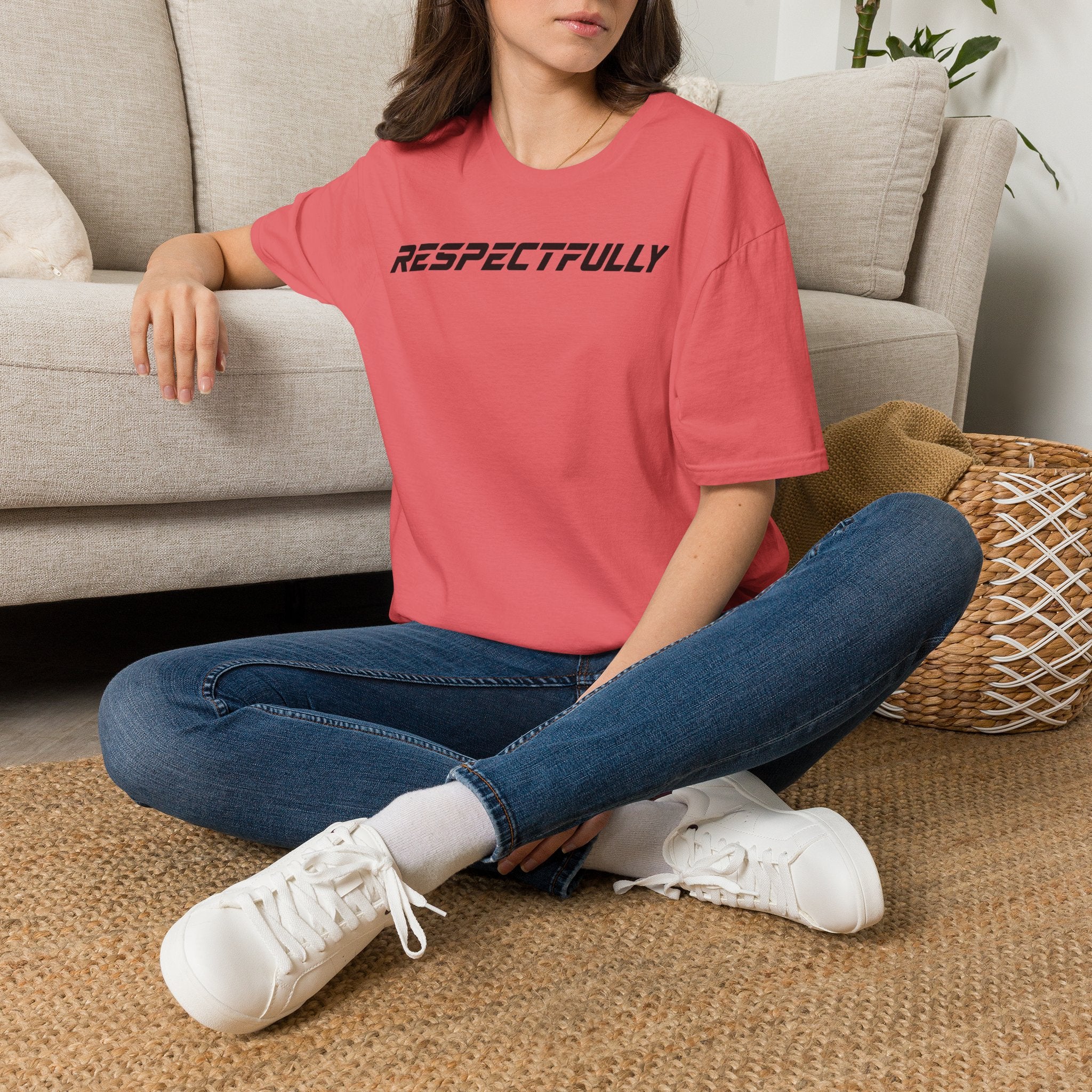 Respectfully T-Shirt — Minimal Bold Text Tee